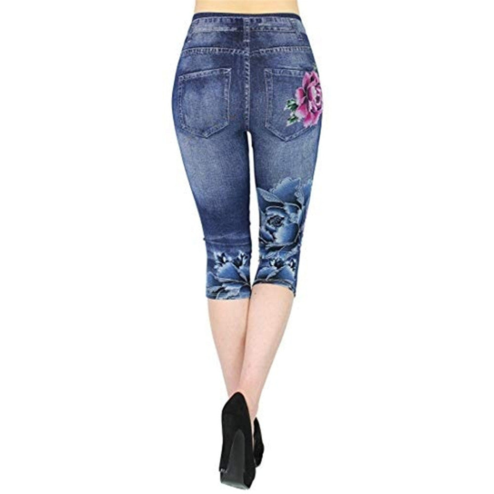 Cropped Denim Leggings