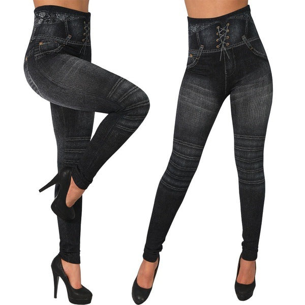 Cotton Denim Leggings