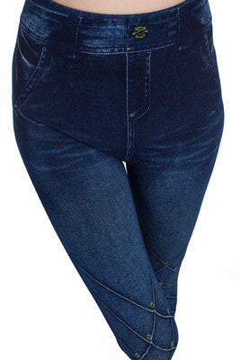 Cotton Denim Leggings