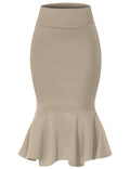 Womens Elegant Figure-flattering High-waisted Mermaid Skirt