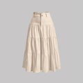 Stylish Womens Solid-color High-waisted Skirt