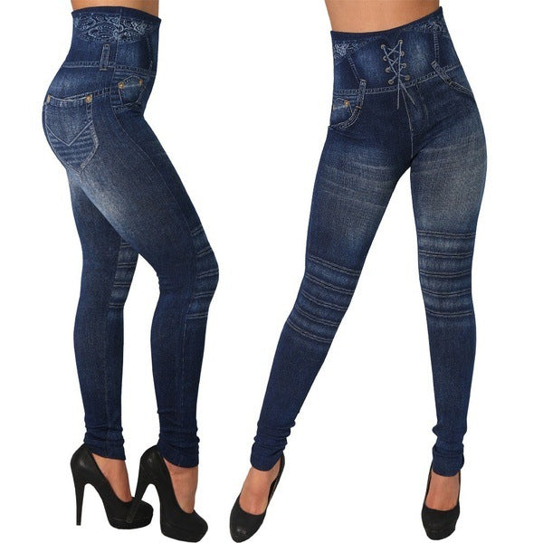 Cotton Denim Leggings