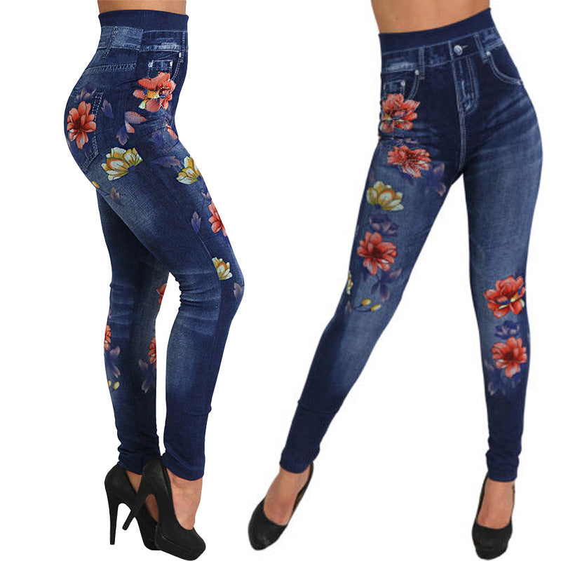 Cotton Denim Leggings