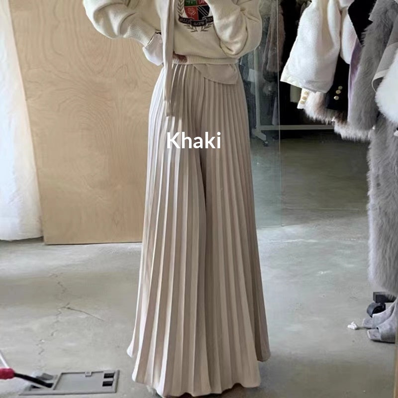 Womens Pleated Maxi Skirt Early Spring New Arrival