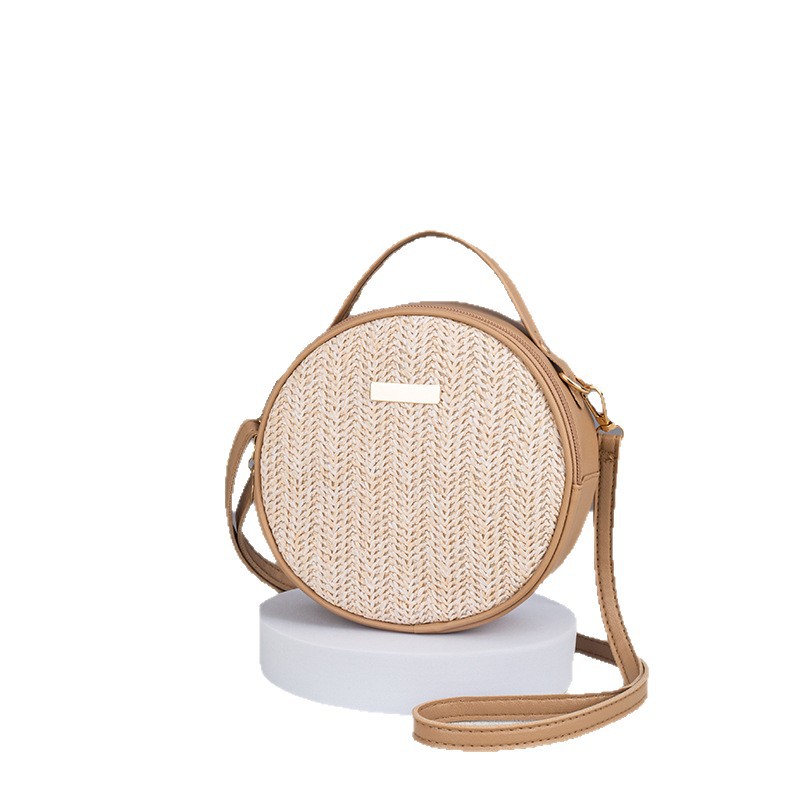 Cute And Minimalist Straw Bag Womens Woven Round Bag