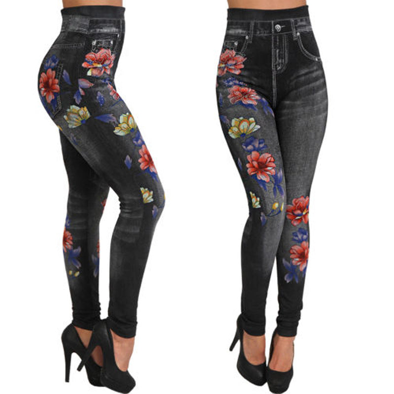 Cotton Denim Leggings