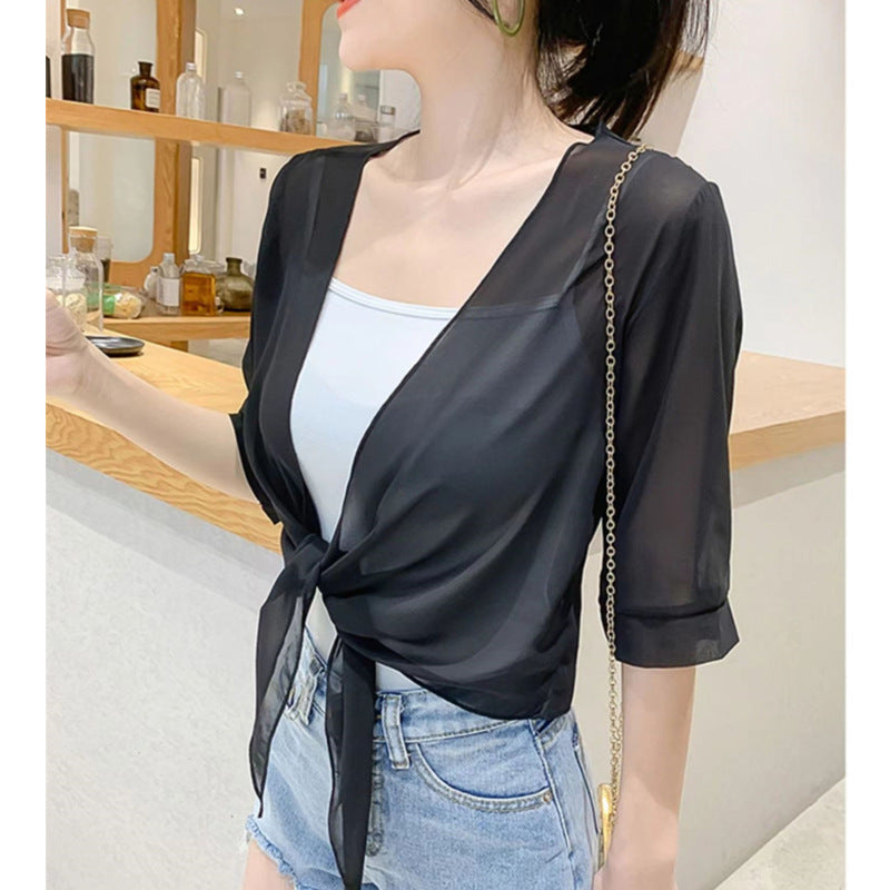 New Versatile Summer Thin Short Shawl Summer Coat Sun Protection Clothing