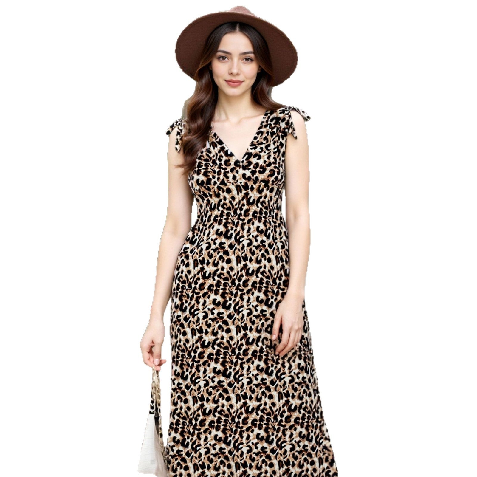 Waist-cinching Sleeveless Beach Vacation Dress