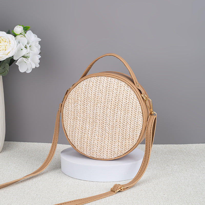 Cute And Minimalist Straw Bag Womens Woven Round Bag