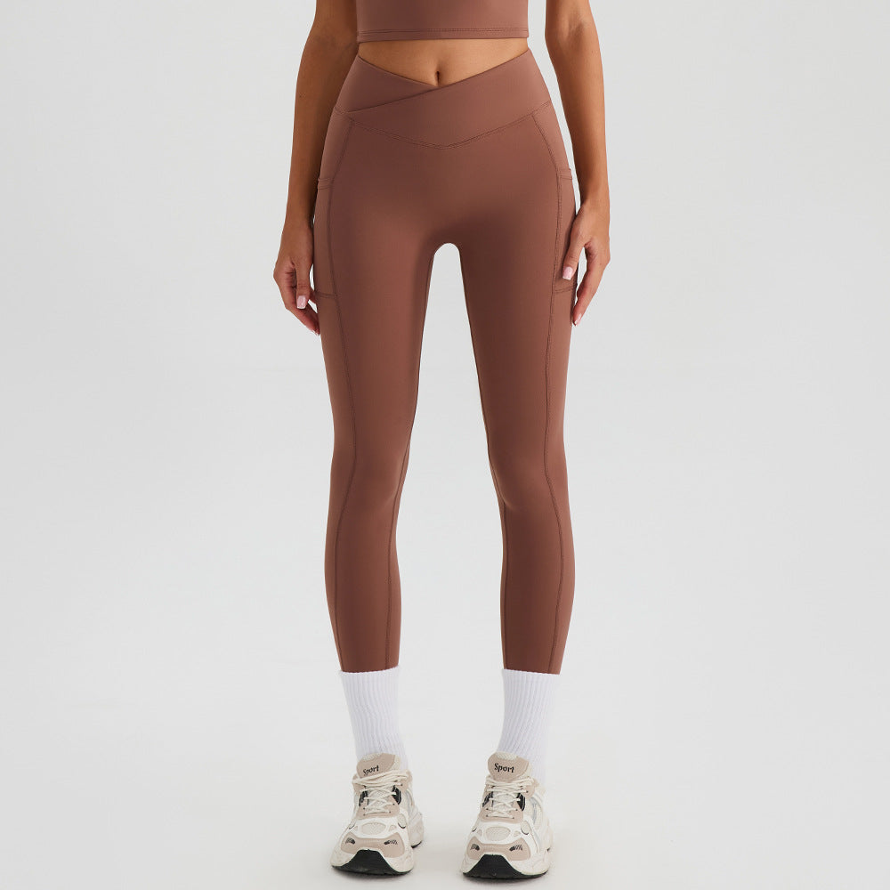 Summer High-Waisted Cross-Over Yoga Pants