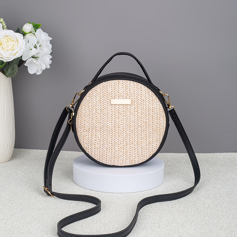 Cute And Minimalist Straw Bag Womens Woven Round Bag