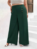 Green Draping Design Featuring Button Details And Pockets