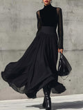 High-end Solid-color Skirt That Exudes An Elegant Aura
