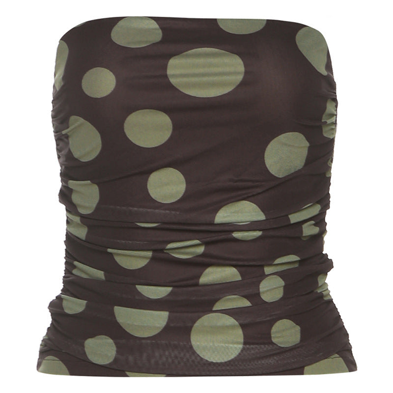 Womens Solid-Color Slim-Fit Tube Top And Fashionable Low-Waist Bodycon Skirt