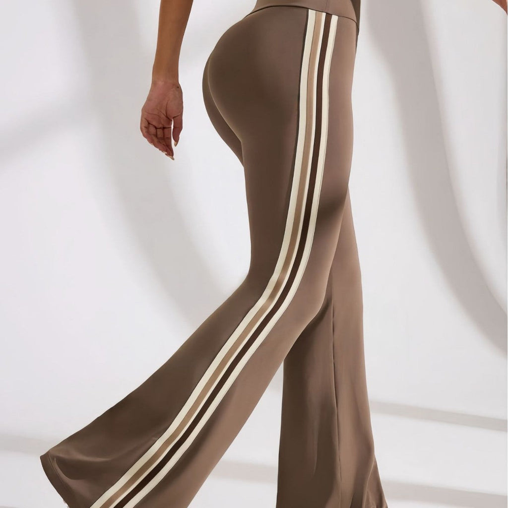 Moisture-wicking Flared Pants That Cinch The Waist And Make Your Legs Look Longer