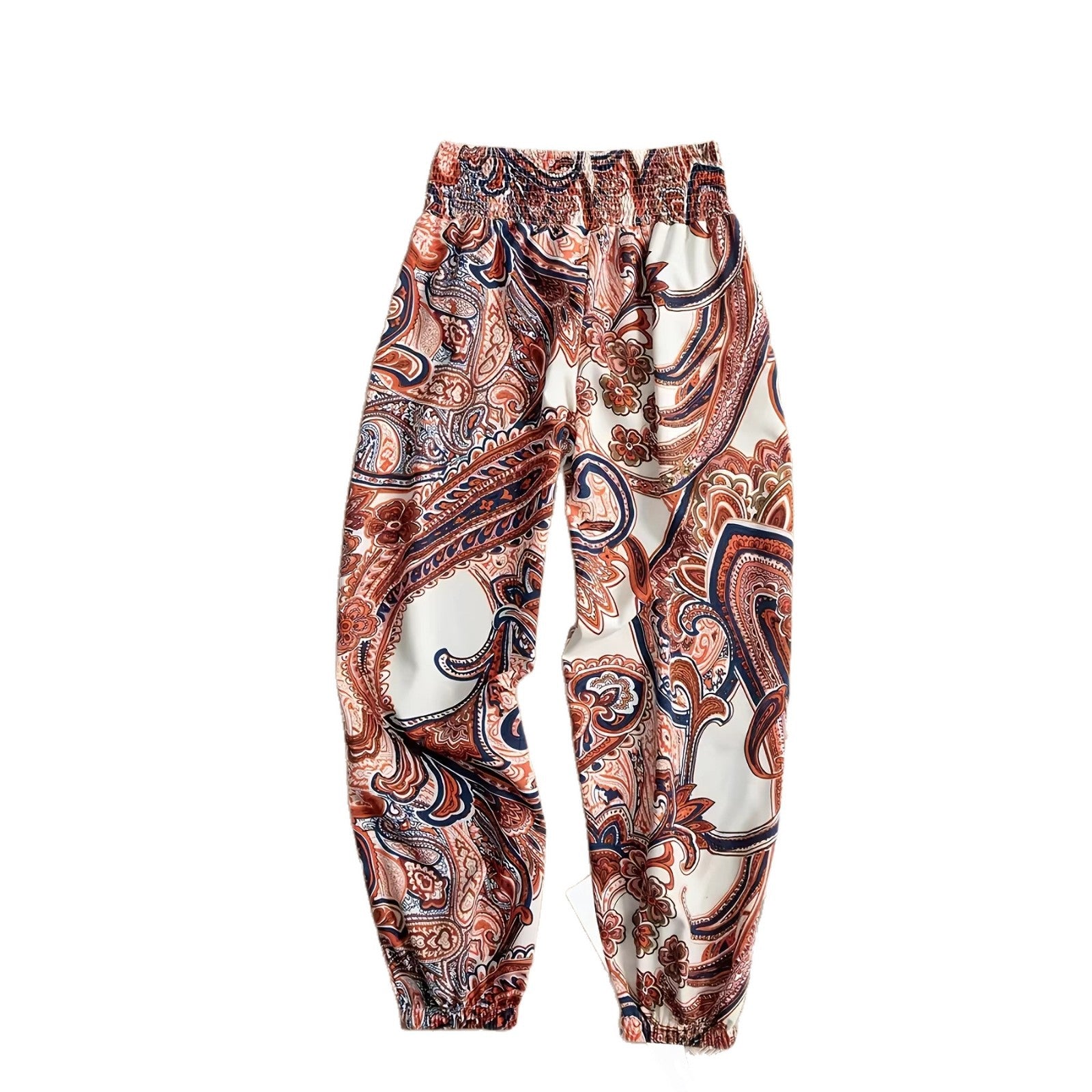 American-style Leopard-print Wide-leg Pants Relaxed