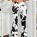 Womens Flared Yoga Pants With 3D Print