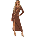 Womens Cut-Out Slit And Hollowed-Out Dress