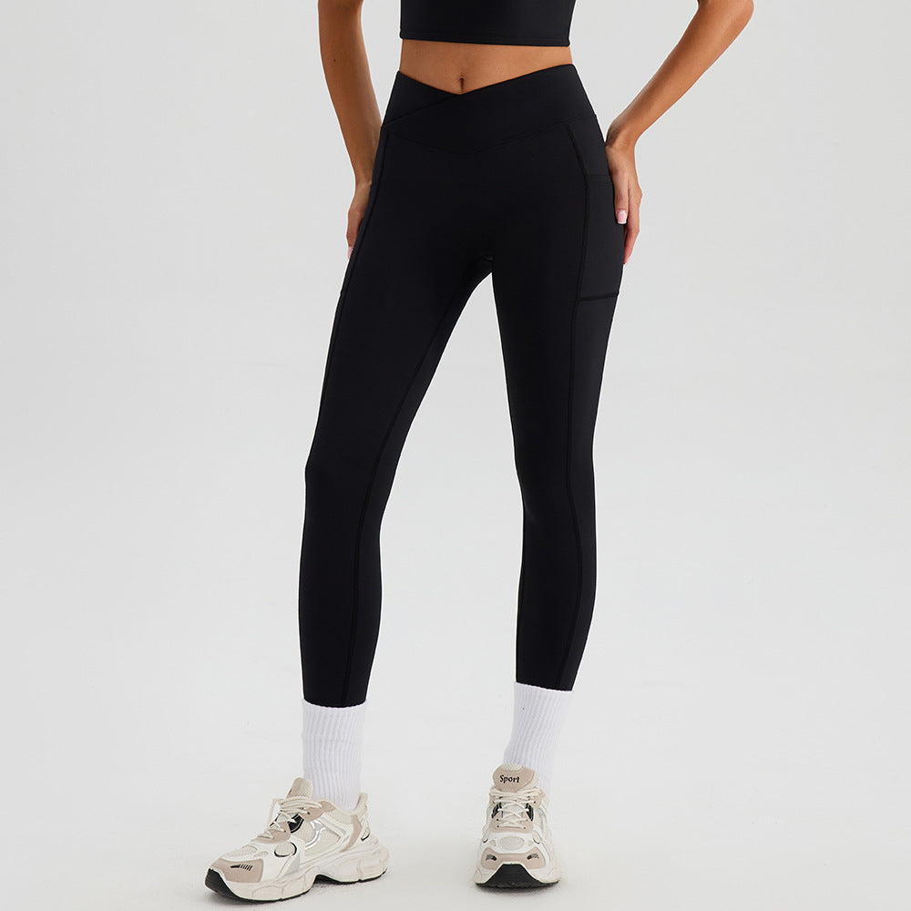 Summer High-Waisted Cross-Over Yoga Pants