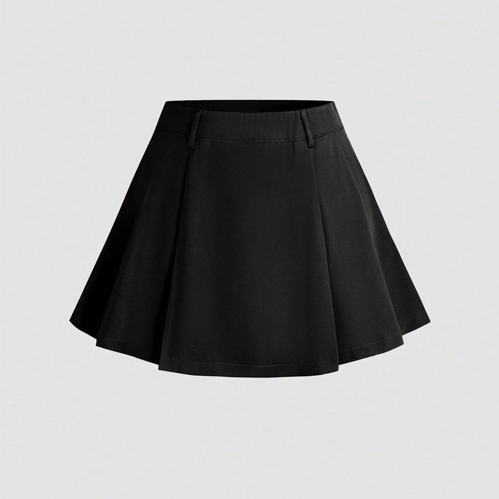 Stylish And Minimalist Pleated Design Womens Skirt