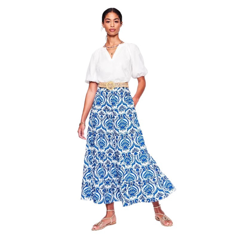 Retro Casual Bohemian Printed Womens Skirt