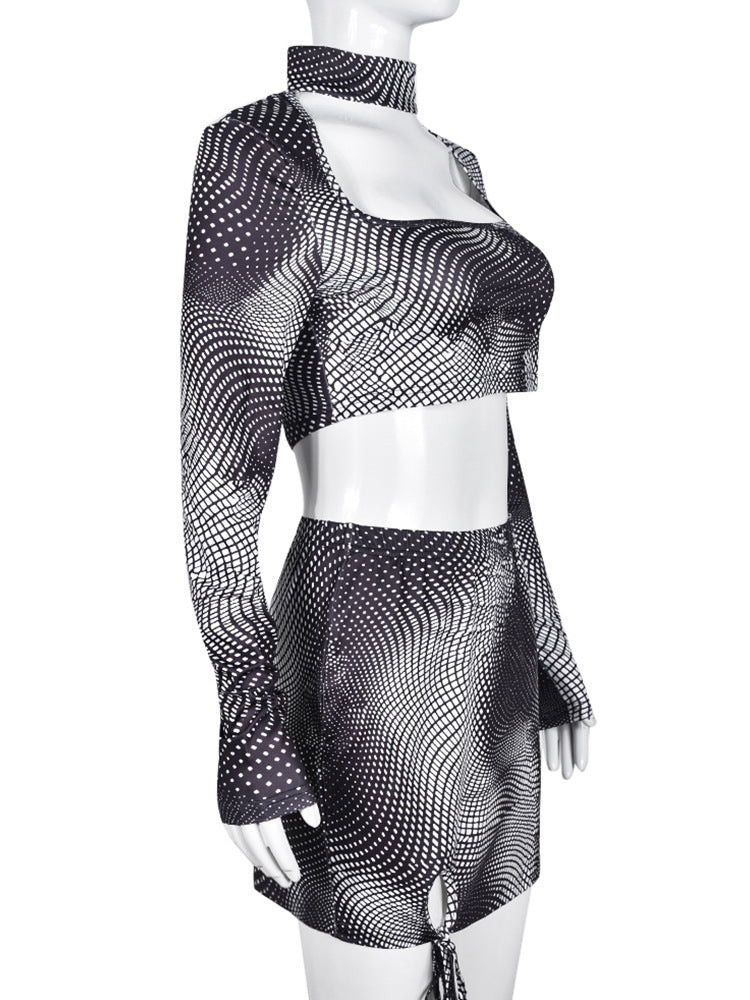 Fashionable Minimalist Design A Short Womens Sheath Skirt Set