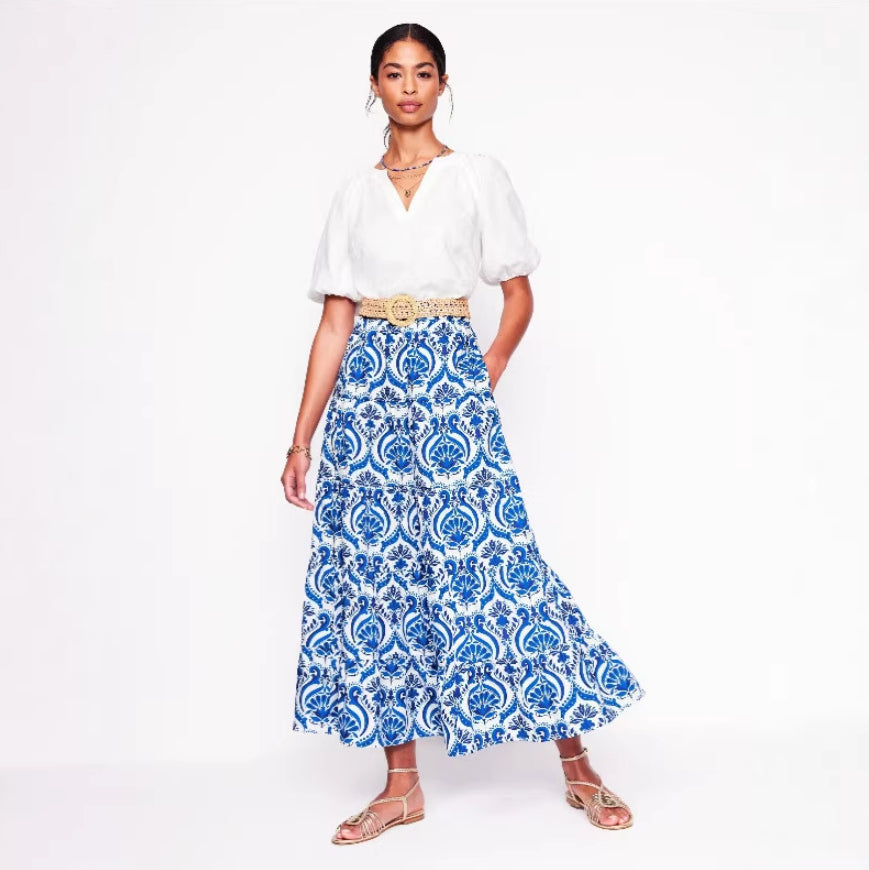 Retro Casual Bohemian Printed Womens Skirt