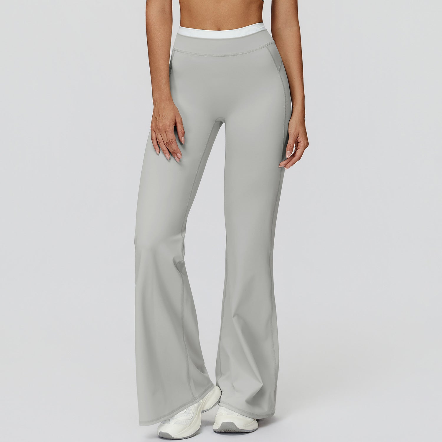 Fake Two-piece Thread High Waist Casual Exercise Workout Pants