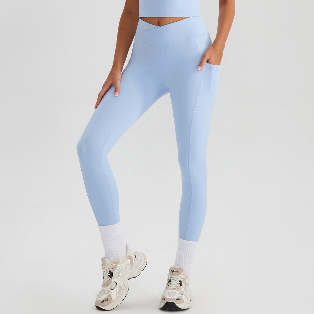 Summer High-Waisted Cross-Over Yoga Pants