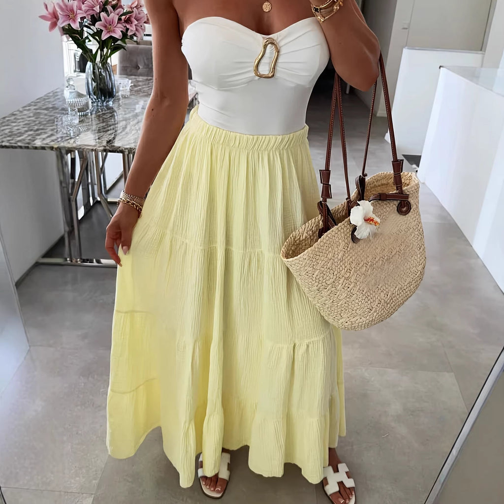 Stylish Elegant And Minimalist Pleated Skirt For Everyday Casual Wear