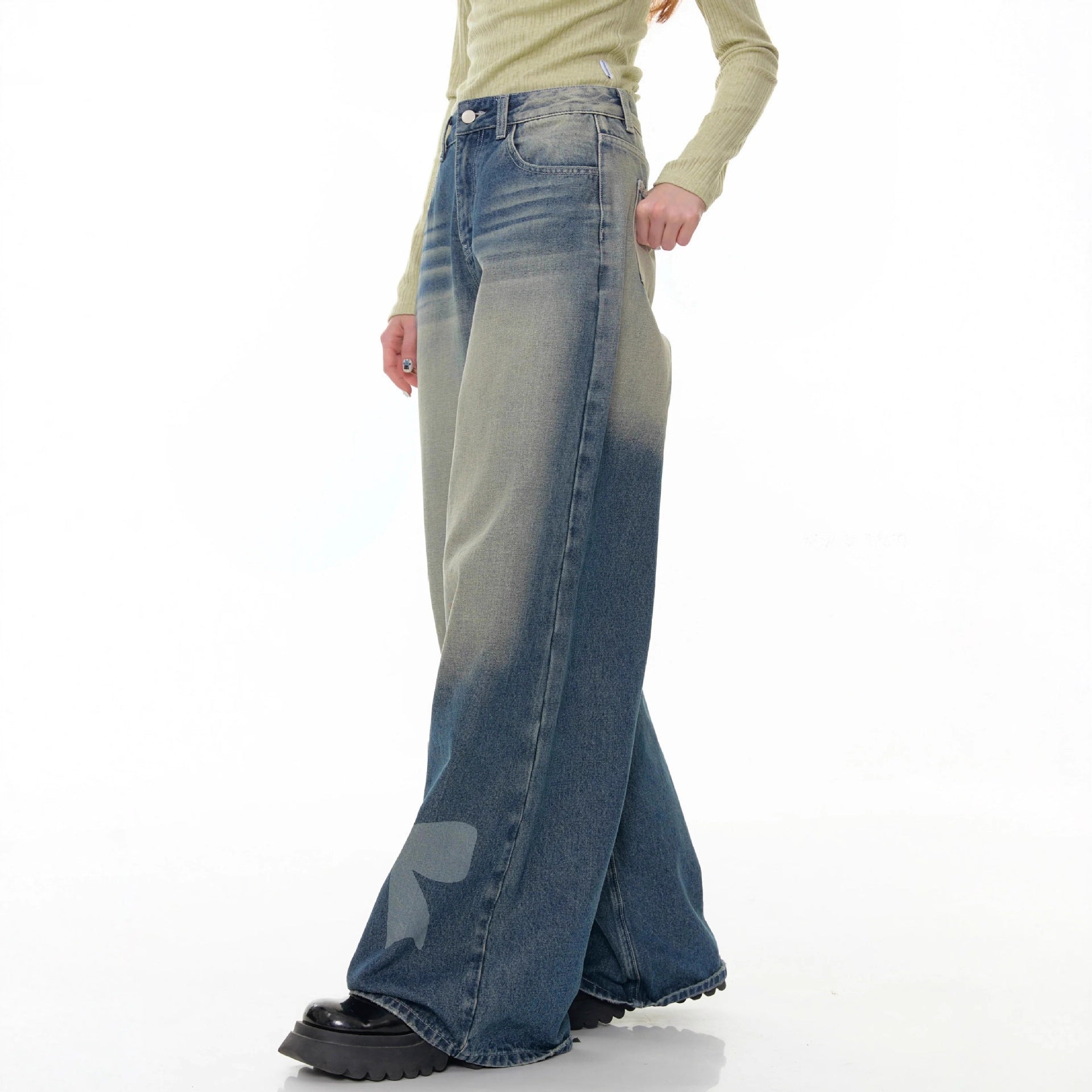 High Waist Straight Jeans