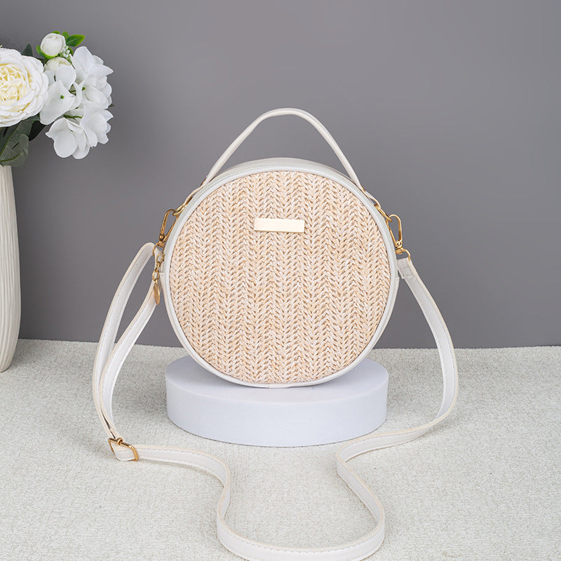 Cute And Minimalist Straw Bag Womens Woven Round Bag