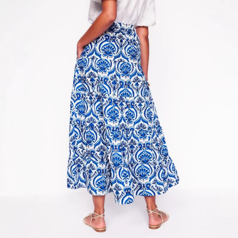 Retro Casual Bohemian Printed Womens Skirt