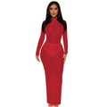 Fashionable Mesh Plaid Dress For Women